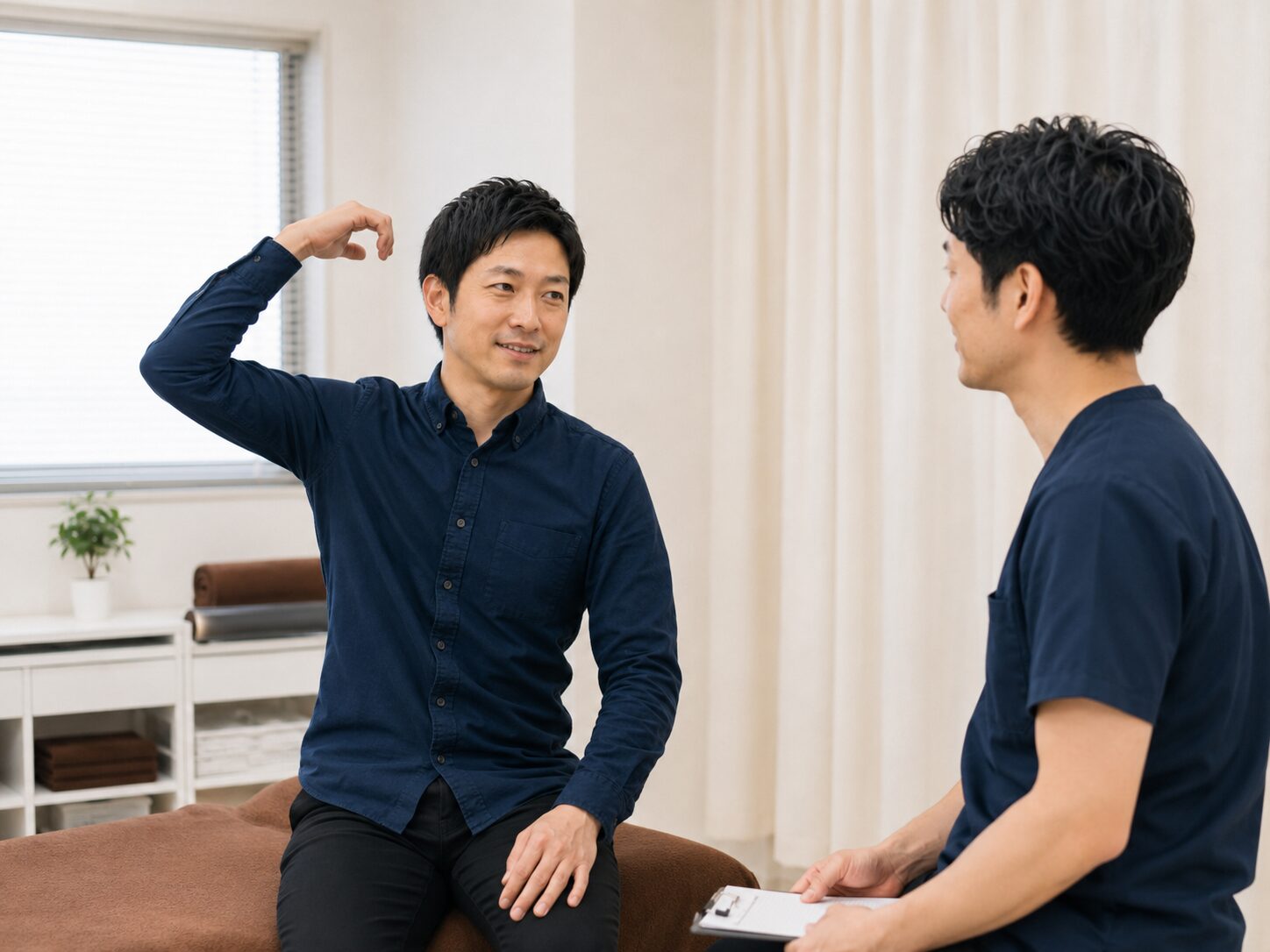 巻き肩の施術5回目の様子