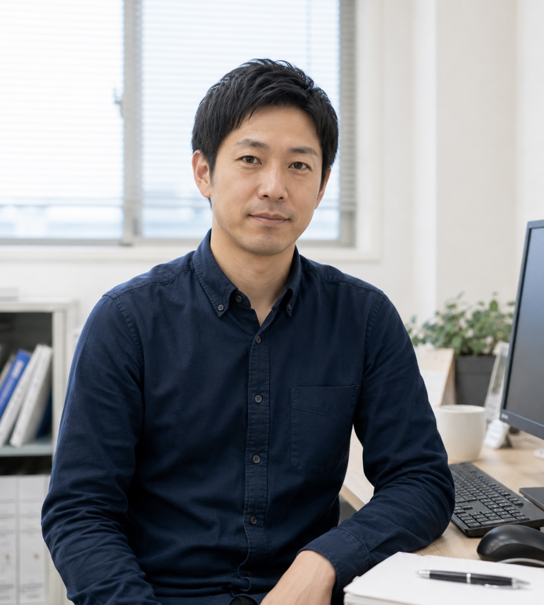 巻き肩や首肩のつらさで悩む30代男性