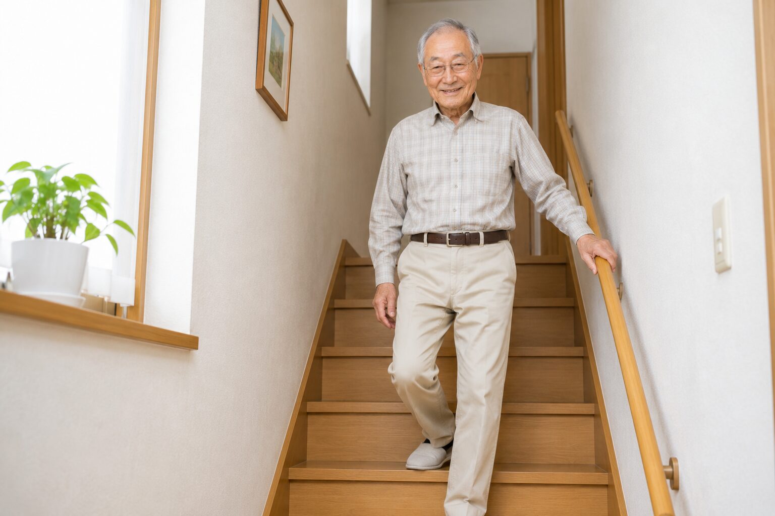 変形性膝関節症の施術を受けた80代男性