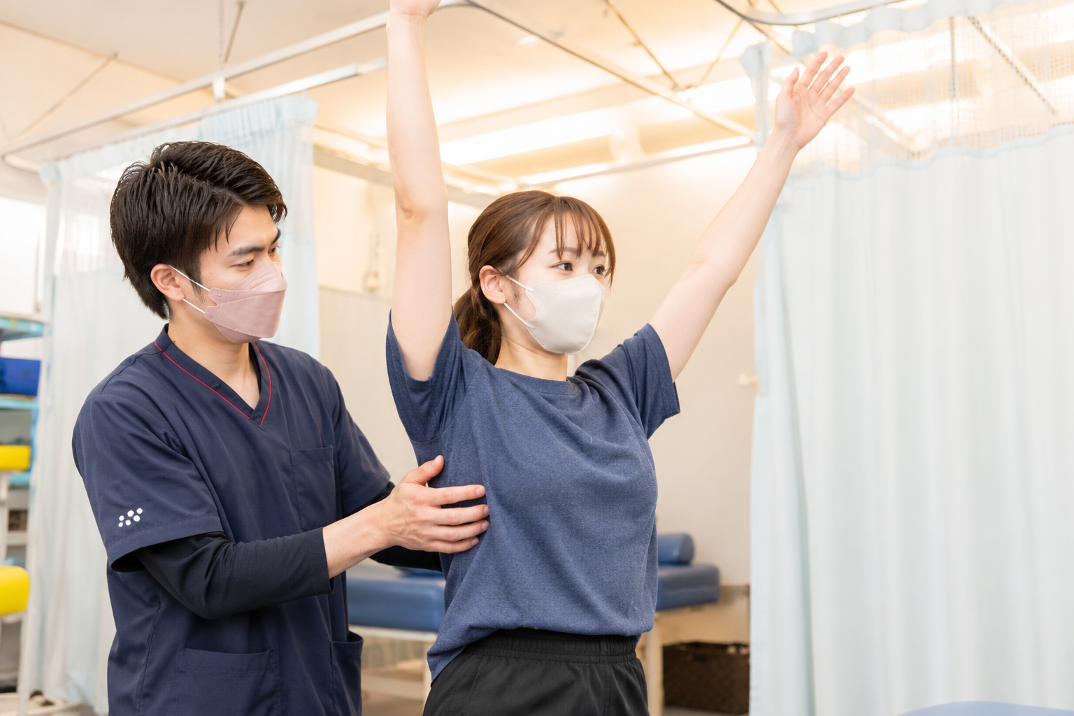 施術後の姿勢と動きの確認