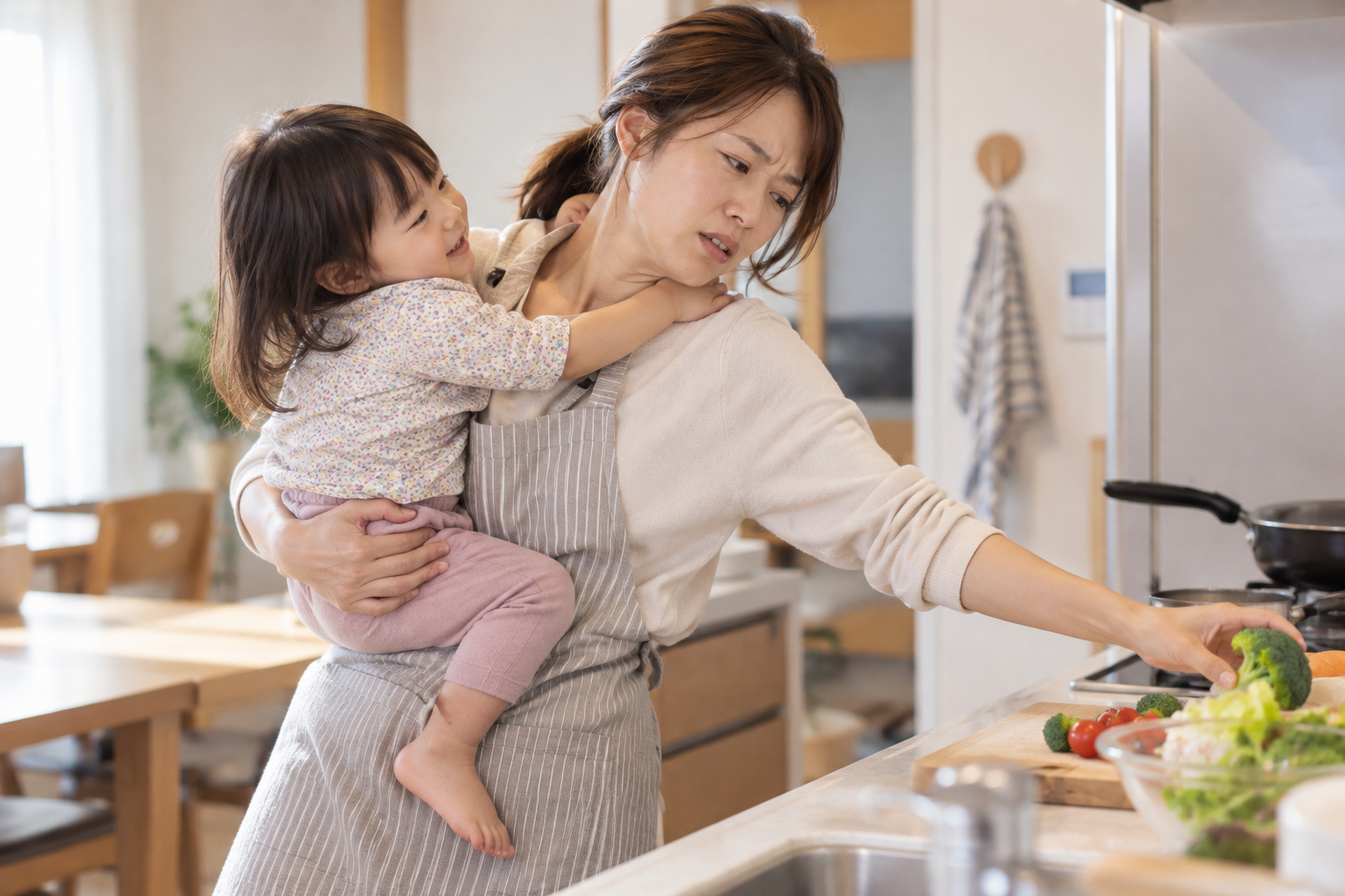 食事の準備をしている女性のイメージ