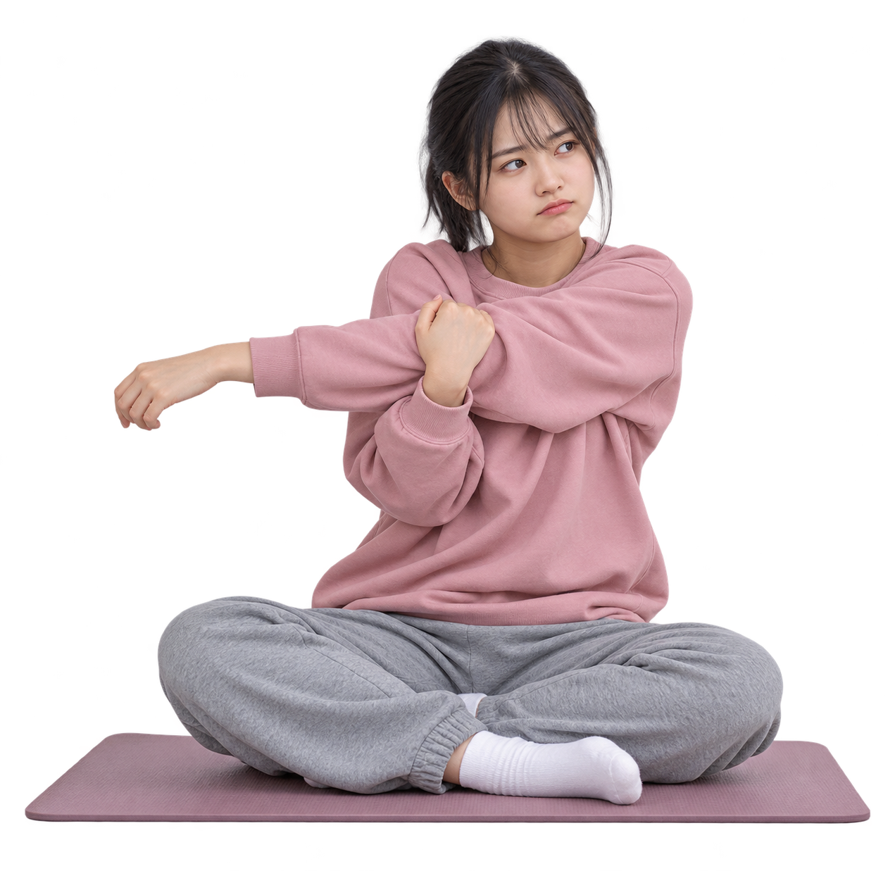 自宅でストレッチをしているイメージ